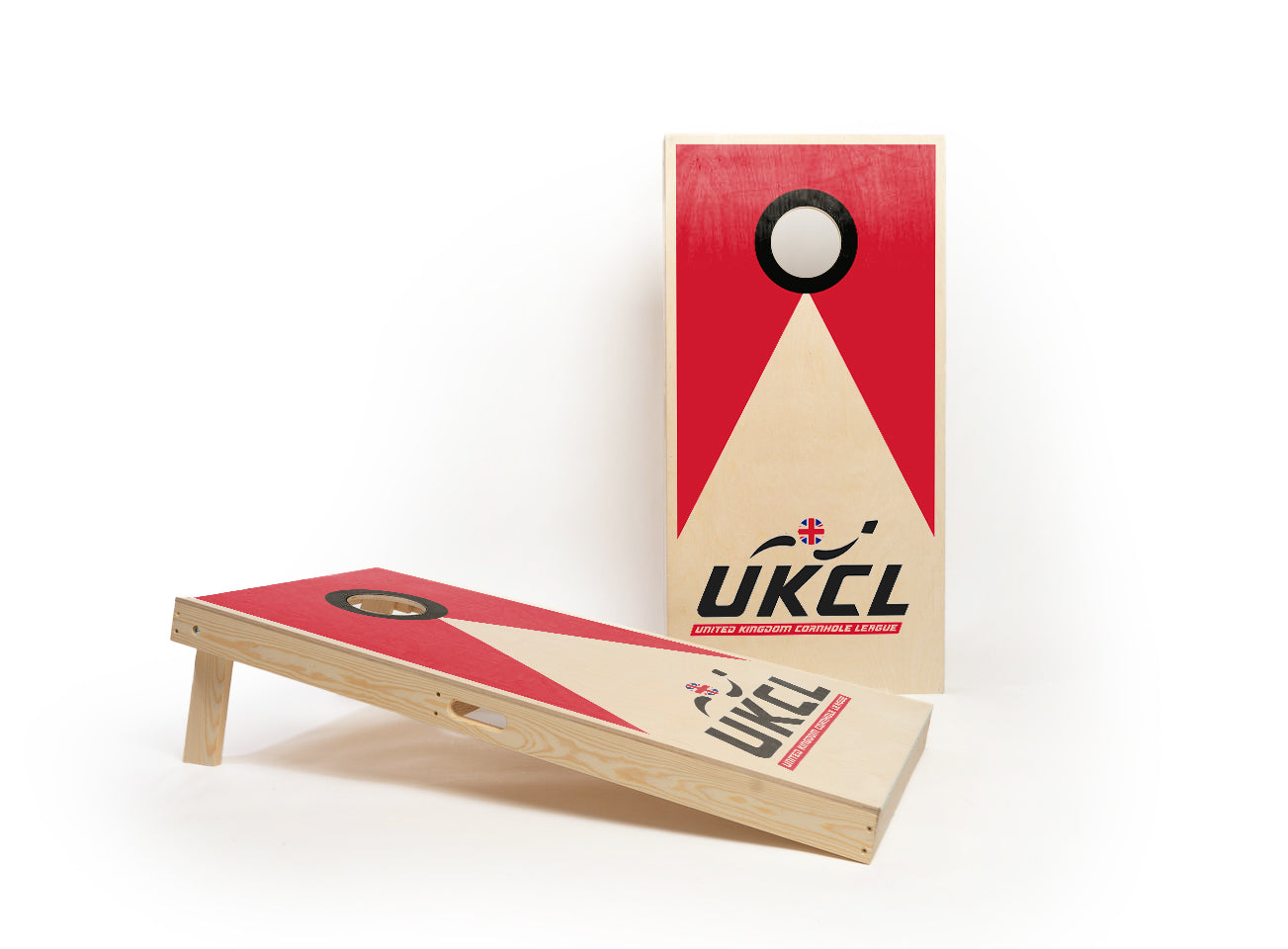 UKCL TRIANGLE - Cornhole Set 4' x 2' - Including 2 Cornhole boards and 2x4 Cornhole Bags