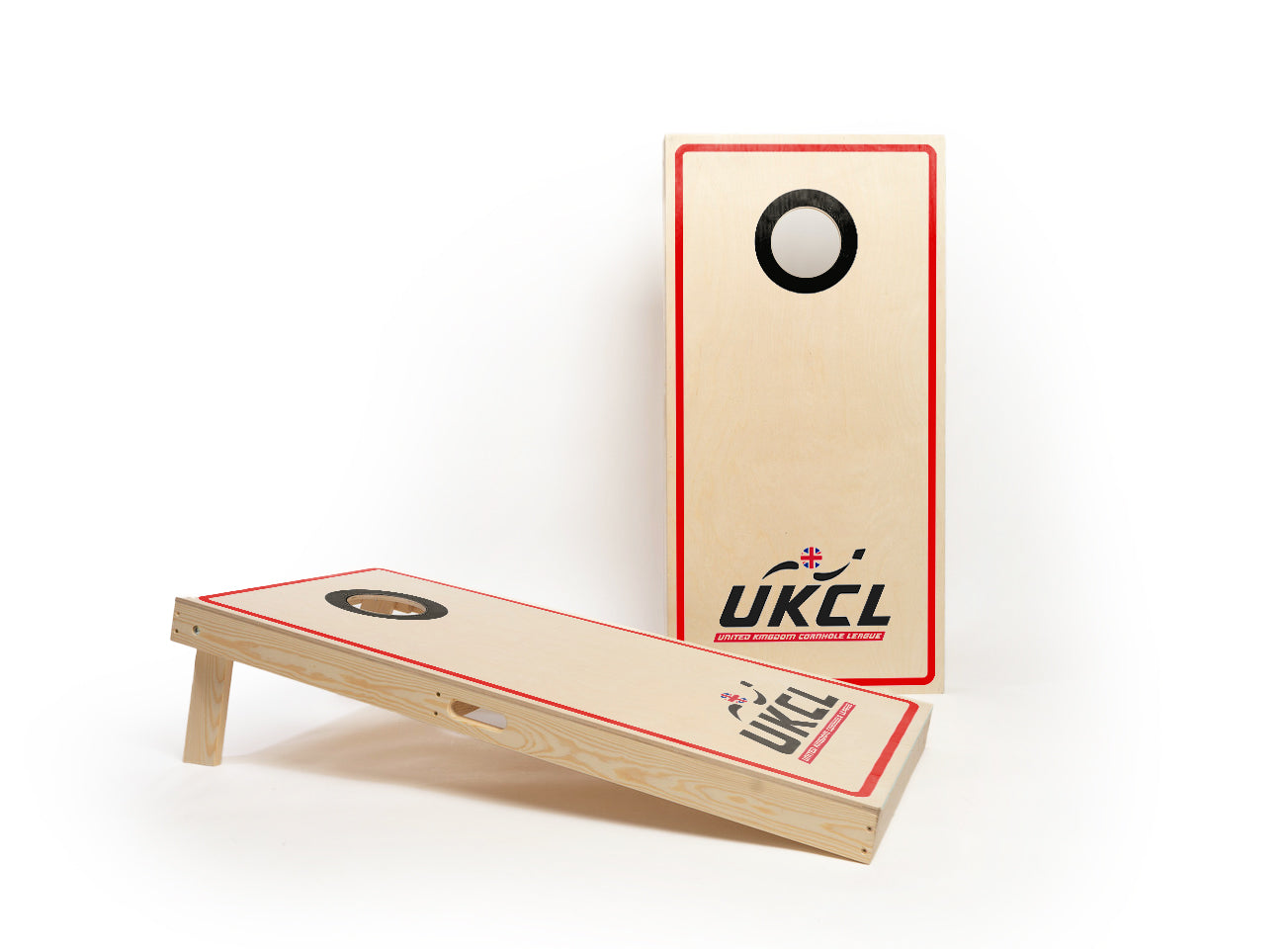 UKCL RED DESIGN - Cornhole Set 4' x 2' - Including 2 Cornhole boards and 2x4 Cornhole Bags