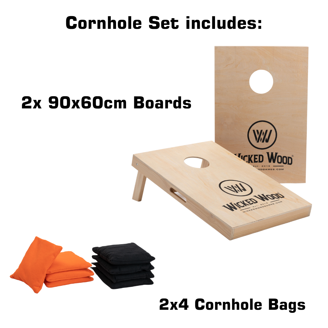 Cornhole Set - 90x60 - Wicked Wood Design Cornhole sets Wicked Wood Games