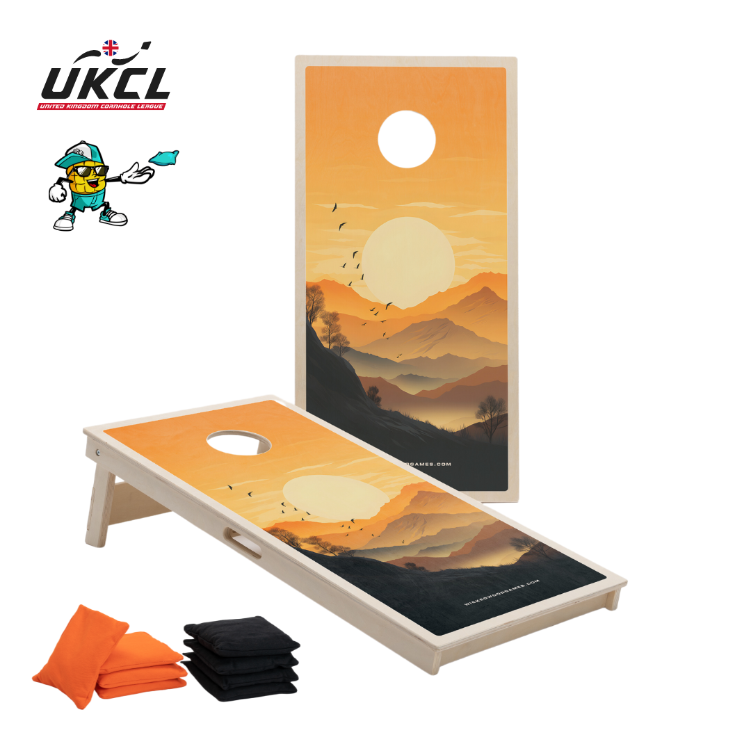 FOOTHILLS - Cornhole Set 4' x 2' - Including 2 Cornhole boards and 2x4 Cornhole Bags