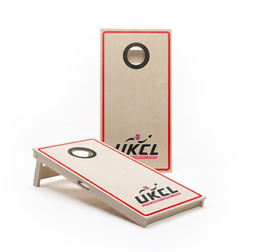 UKCL RED DESIGN - Cornhole Set 4' x 2' - Including 2 Cornhole boards and 2x4 Cornhole Bags